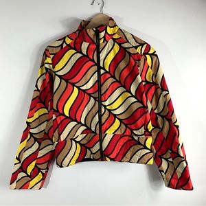 Totem Zip Up Abstract Print Jacket